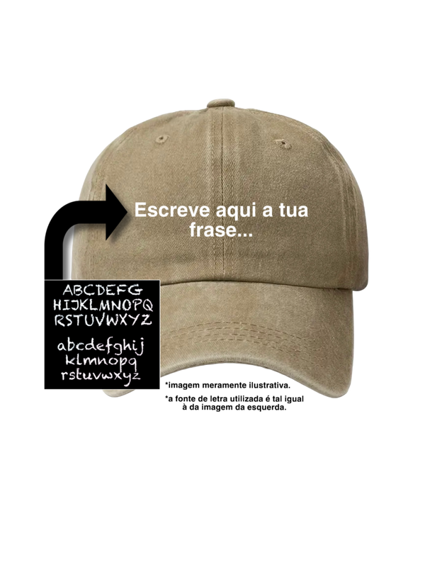 Personaliza o teu boné